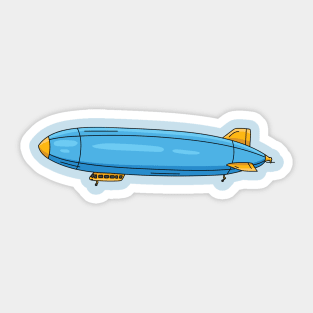 Airship cartoon illustration Sticker